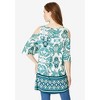 Roaman's Women's Plus Size Cold-Shoulder Ultra Femme Tunic - image 3 of 4