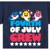 Boys' - Baby Shark - Fourth Of July Crew Short Sleeve Graphic T-Shirt - 2 of 4