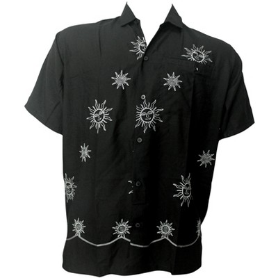 LA LEELA Men's Button Down Short Sleeves Casual Hawaiian Shirt Beach Aloha Party Summer Holidays Vacation Shirts For Mens