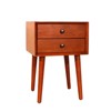 Racxily 2-Drawer Nightstand, Seadrifte Storage Side Table with Small Design - 2 of 4