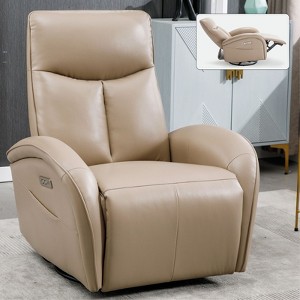 NicBex Recliner Chair Rocking Chair Recliner Swivel Accent Chair with Lumbar Support Reading Chair with USB Ports for Living Room - 1 of 4