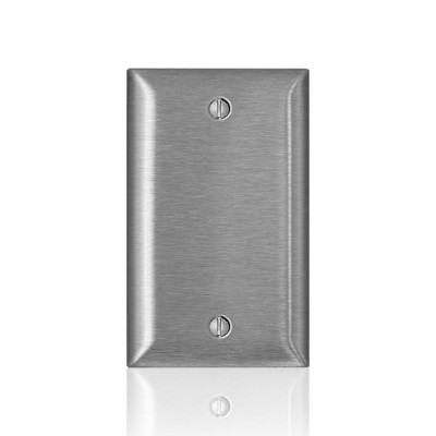 Leviton C-series Satin Silver 1 Gang Stainless Steel Blank Wall Plate 1 ...