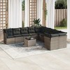 vidaXL Garden Sofa Set Grey, Dark Grey - 2 of 4