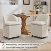 NicBex Set of 2 Comfy Chenille Dining Chairs with Universal Wheels & Thick Cushions, Modern Rolling Kitchen & Dining Room Side Chairs - 3 of 4