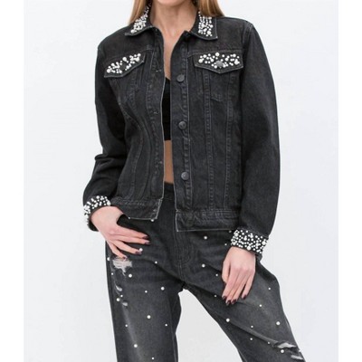 Women's Pearl Embellished Jacket - VOCAL APPAREL