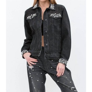 Women's Pearl Embellished Jacket - VOCAL APPAREL - 1 of 3