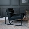 Merrick Lane Modern Lounge Chair With Tufted Seating And Metal Frame - 4 of 4