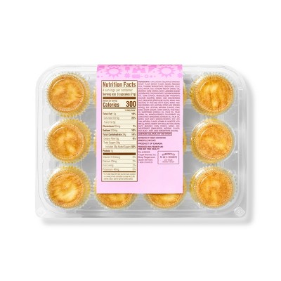 Summer Unicorn Vanilla Mini Cupcakes - 10oz/12ct - Favorite Day™