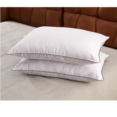 White Hypoallergenic Hollow Fiber Standard Size Pillows - Set of 2
