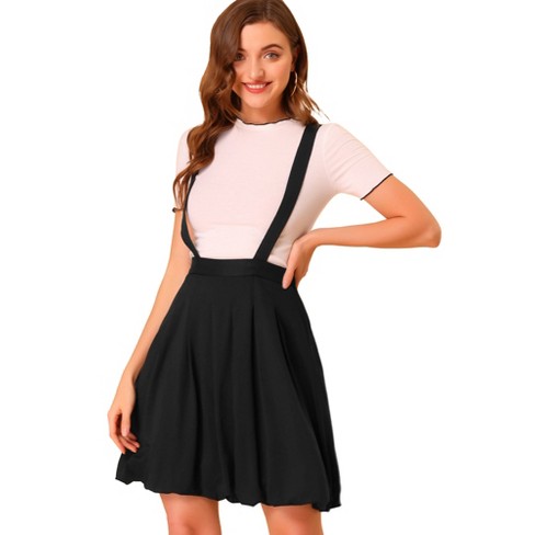 Allegra K Women's Elastic Waist Suspender A-line Bubble Skirt : Target