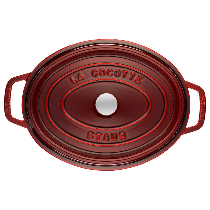 STAUB Cast Iron Oval Cocotte, Dutch Oven, 5.75-quart, serves 5-6, Made in France, 2 of 7