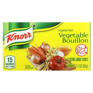 Knorr, Vegetarian Vegetable Bouillon, 6 Extra Large Cubes, 2.1 oz (60 g) - 1 of 3