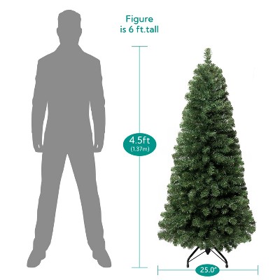 Home Imports Emporium Vienna Slim Pre-Lit Artificial Christmas Prelit Tree, Green