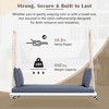 PAGED Porch Swing Wooden Swing Chair with Cushion, Pillows and 10.8Ft Ropes for Outdoor, Lawn, Backyard - 4 of 4