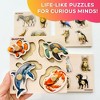 QUOKKA Wooden Puzzles Set for Toddlers 1 2 3 – 4 Set Pegged Puzzles for Kids Ages 2-4 - 4 of 4