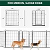 Pet Play Pen, Indoor/Outdoor,Heavy Duty Metal Pet Exercise Pen, Wide Door Low Threshold,Portable Pet Playpen - 3 of 4