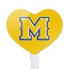 McNeese State University Secondary Logo Heart Love Cupcake Picks Toppers Decoration Set of 6 - 2 of 4