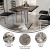 Flash Furniture Bennett Rectangular Solid Wood Indoor Tabletop with 27" x 15" Double Column Dining Height Table Base - 3 of 4