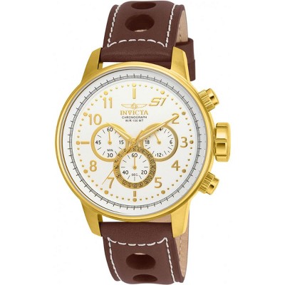 Invicta 16011 Men's S1 Rally White and Gold Tone Dial Strap Watch