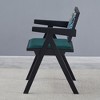 Vatros Rattan Dining Chairs Set of 2 Wooden Dining Chairs with Arms - 3 of 4