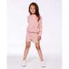 Deux par Deux Girl Printed French Terry Sweatshirt Old Pink and Flowers - 2 of 4
