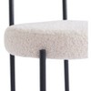 Nordlys Set of 2 Metal and Velvet Dining Chairs Modern Design Style Upholstery Dining Room - 3 of 4