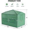 Greenhouse, Portable Greenhouse - Pop-Up Walk-In with Mesh Side Windows, Zippered Doors/Windows, PE Cover for Indoor Outdoor Garden - 4 of 4