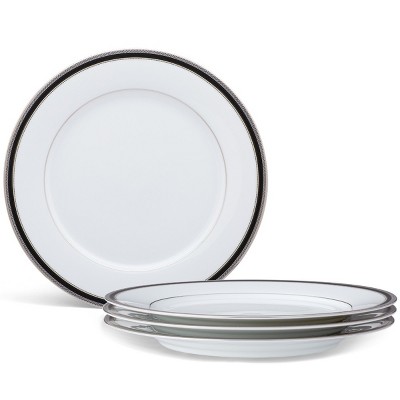 Noritake Austin Platinum Set of 4 Dinner Plates
