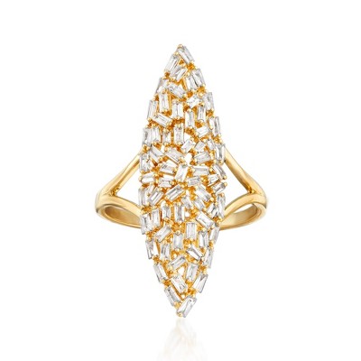 Ross-Simons 0.85 ct. t.w. Diamond Cluster Ring in 14kt Yellow Gold