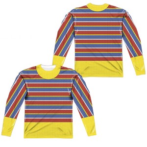 Men's Sesame Street Ernie Costume (Front Back Print) Long Sleeve Costume T-Shirt - 1 of 4