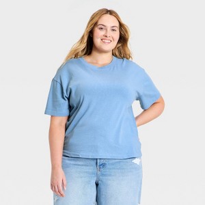 Women's Vintage Jersey Crew Neck T-Shirt - Universal Thread™ Blue