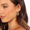 Gold Hoop Earrings for Women | 14K Gold Plated Dainty Link Dangle Hoops Simple Small Huggie Earrings | Trendy Gold Jewelry for Everyday - 3 of 4