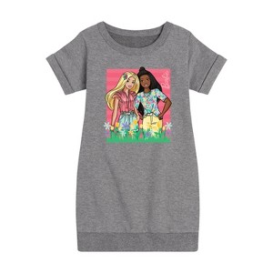- Barbie - Easter Graphic Short Sleeve Fleece Dress - 1 of 3