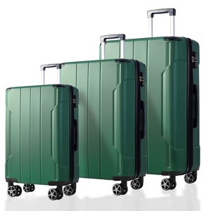Sapphtopaz 3pcs Hardshell Luggage Sets ABS Lightweight Suitcase Durable Luggage Carry On Suitcase, Double Spinner Wheels (20" 24" 28") - 1 of 4