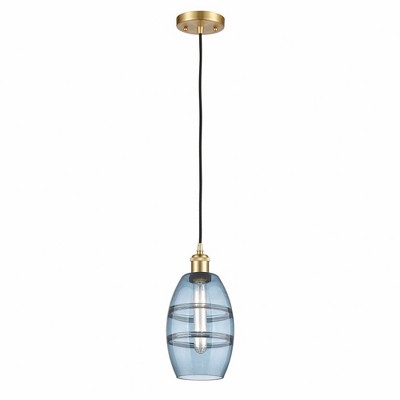 Vaz - 1 Light Cord Hung Mini Pendant In Industrial Style-8.13 Inches Tall and 5.88 Inches Wide