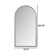 Infurnic Full Length Mirrors Iron Arched Design with Supporting Feet for Living Room, Clothing Shop, Corridor Decor, Silver, 35.43"*0.98"*65.75" - 3 of 4