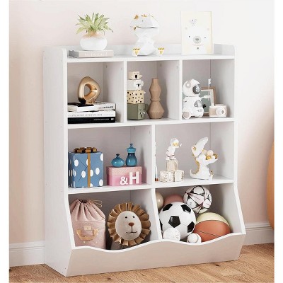 Three-Tier Kids Bookshelf and Bookcase, Toy Storage Cabinet for Storage Books and Toys, Multi Shelf with Cubby Cabinet