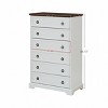 FURNIinspire Dressers Modern 6 Drawer Dresser, Tall Chest of Closet Organizers Storage Clothes Dresser for Bedroom, White, 15.75"*29.53"*48.53" - 3 of 4