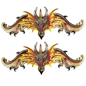 Design Toscano Kingsbridge Manor Dragon Pediments: Set Of 2 - 1 of 2