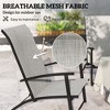 Set of 2 Outdoor Dining Chairs with High Back, Armrests, Folding Patio Chairs for Patio, Lawn, Camping - 4 of 4