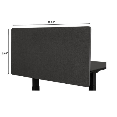 Ash Gray Acoustic Desk Divider with Clamp-on Design