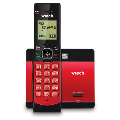 VTech DECT 6.0 Expandable Cordless Phone w/ Handset - Red CS5119-16
