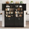 Storage Cabinet with Adjustable Shelves and Glass Doors ,Cupboard for Living Room,Freestanding Kitchen Pantry Cabinet,Bathroom Cabinet - 4 of 4