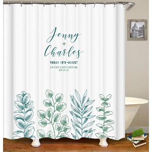 Funny Leaves Shower Curtains for Bathroom Waterproof Fabric Bath Curtain Durable Soft Stylish Bathroom Decor 72x72 Inch - 1 of 1