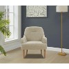 Okak Modern Accent Chair, Chenille Armchair, Modern Style Accent Chair with Wood Legs, Comfy Design for Living Room, Bedroom - 2 of 4