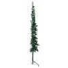 vidaXL Slim Artificial Half Christmas Tree with Stand, Space-Saving Green PVC Christmas Tree, 8 ft Tall, Easy to Assemble - 4 of 4