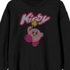 Kirby Vintage Character Logo Men's Black Graphic Long-Sleeve Tee Shirt - image 2 of 3