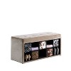 Ore International Velour Multi - Purpose Storage Bench Beige: Cotton Upholstered, MDF Frame, Dry Dust Care - 2 of 4