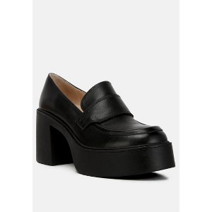 Elspeth Heeled Platform Leather Loafers - 1 of 4