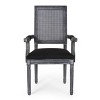 Set of 2 Maria French Country Wood and Cane Upholstered Dining Chairs - Christopher Knight Home - 3 of 4